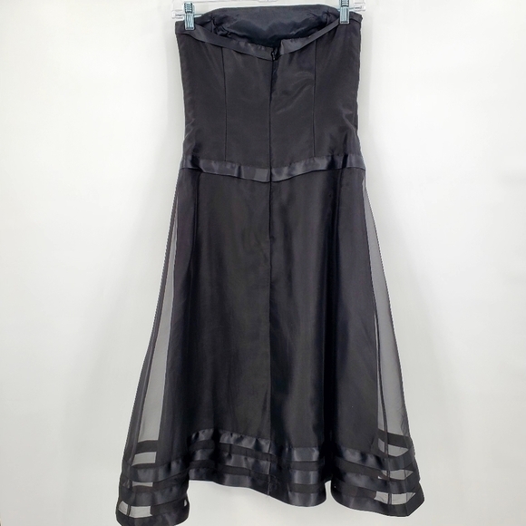 Dessy Collection Black Strapless Dress w/ a Bow - Picture 4 of 8